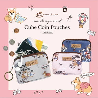 C18 Cube Coin Pouches
