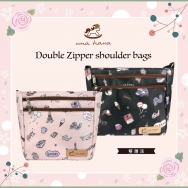 S04 Double Zipper Shoulder Bags