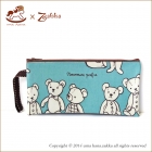 支票筆袋 zakka 防水包 217 藍大熊